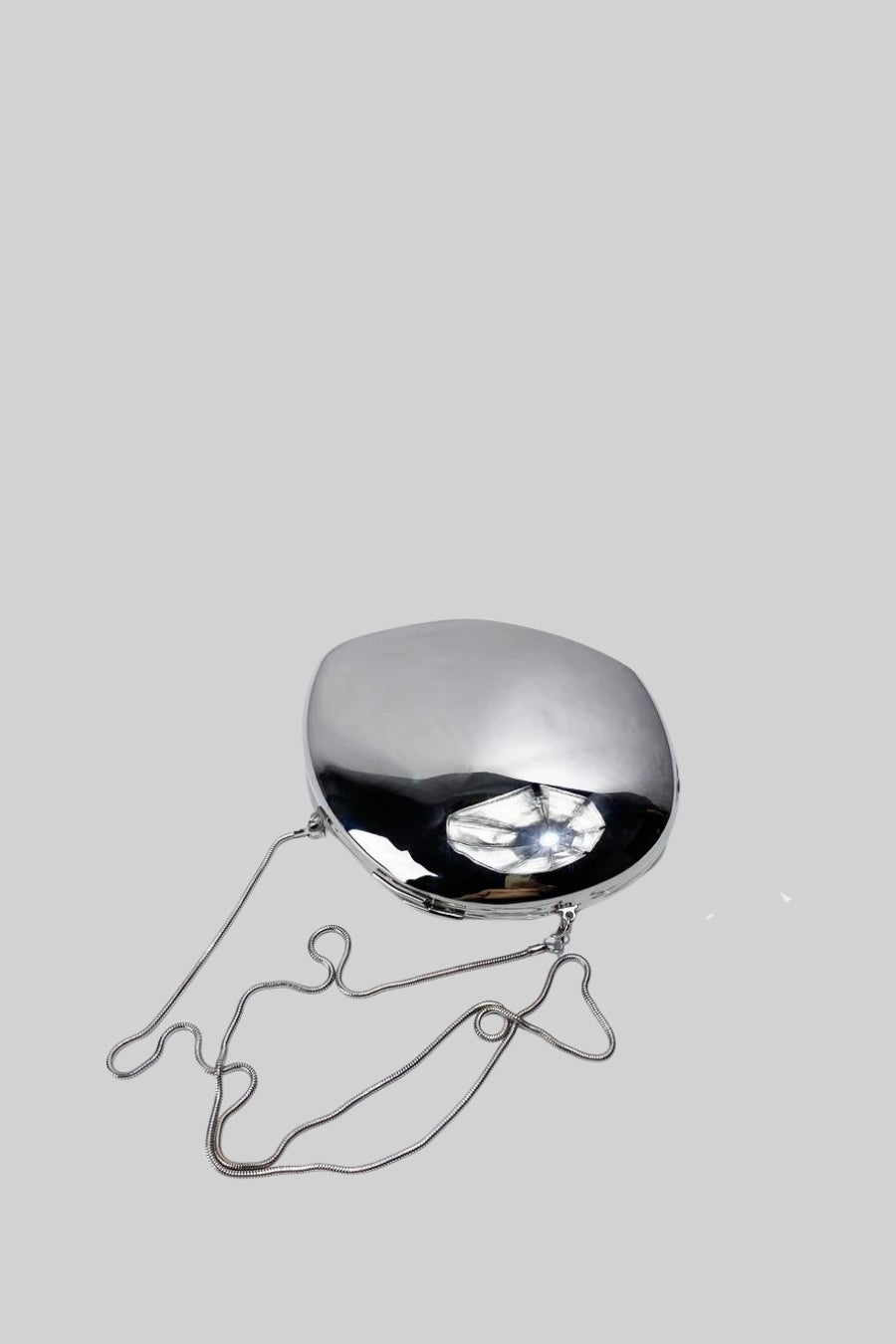 Silver Mirrored Sphere Bag