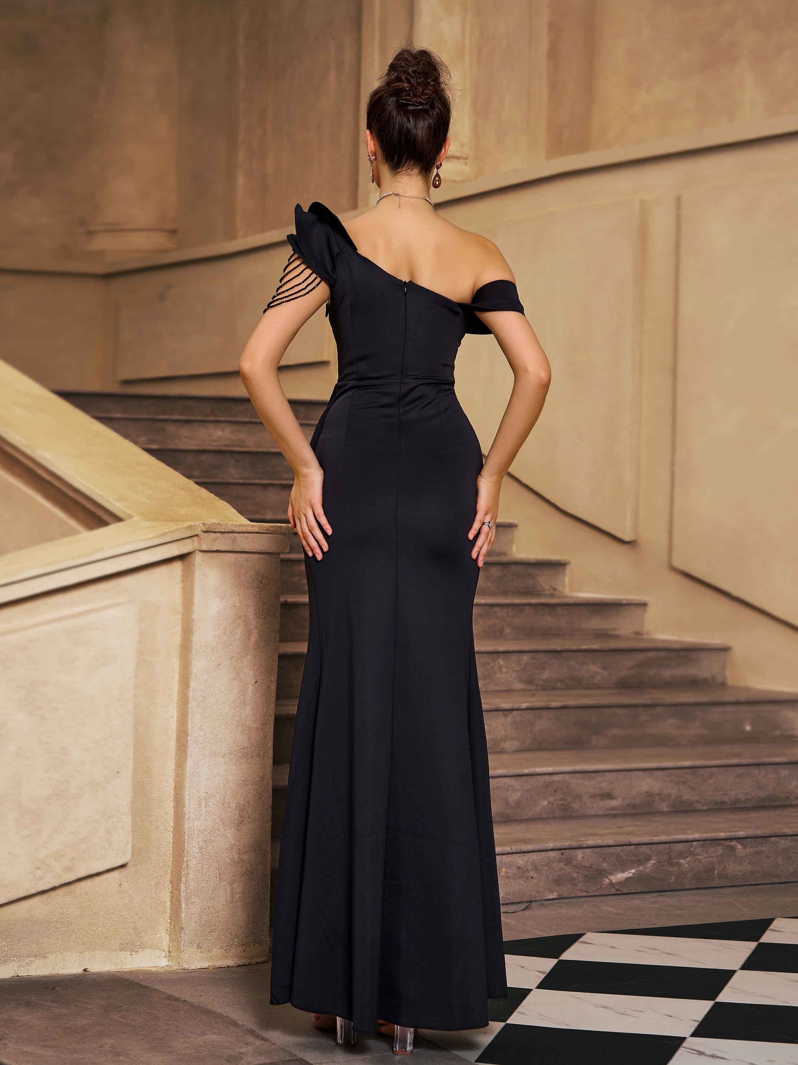 Orla One-Shoulder-Maxikleid mit Schlitz 