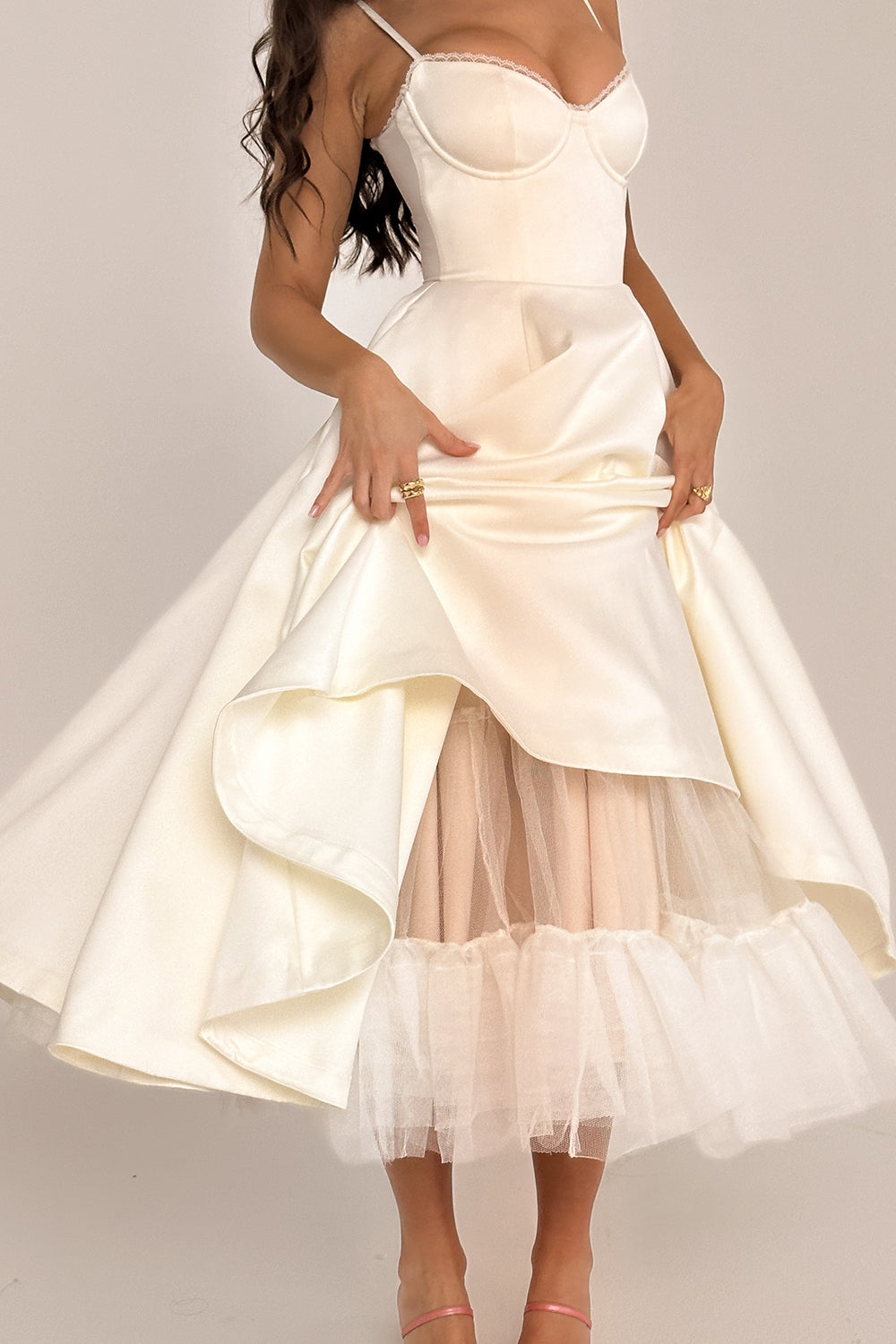 Mademoiselle Midikleid - Elfenbein 