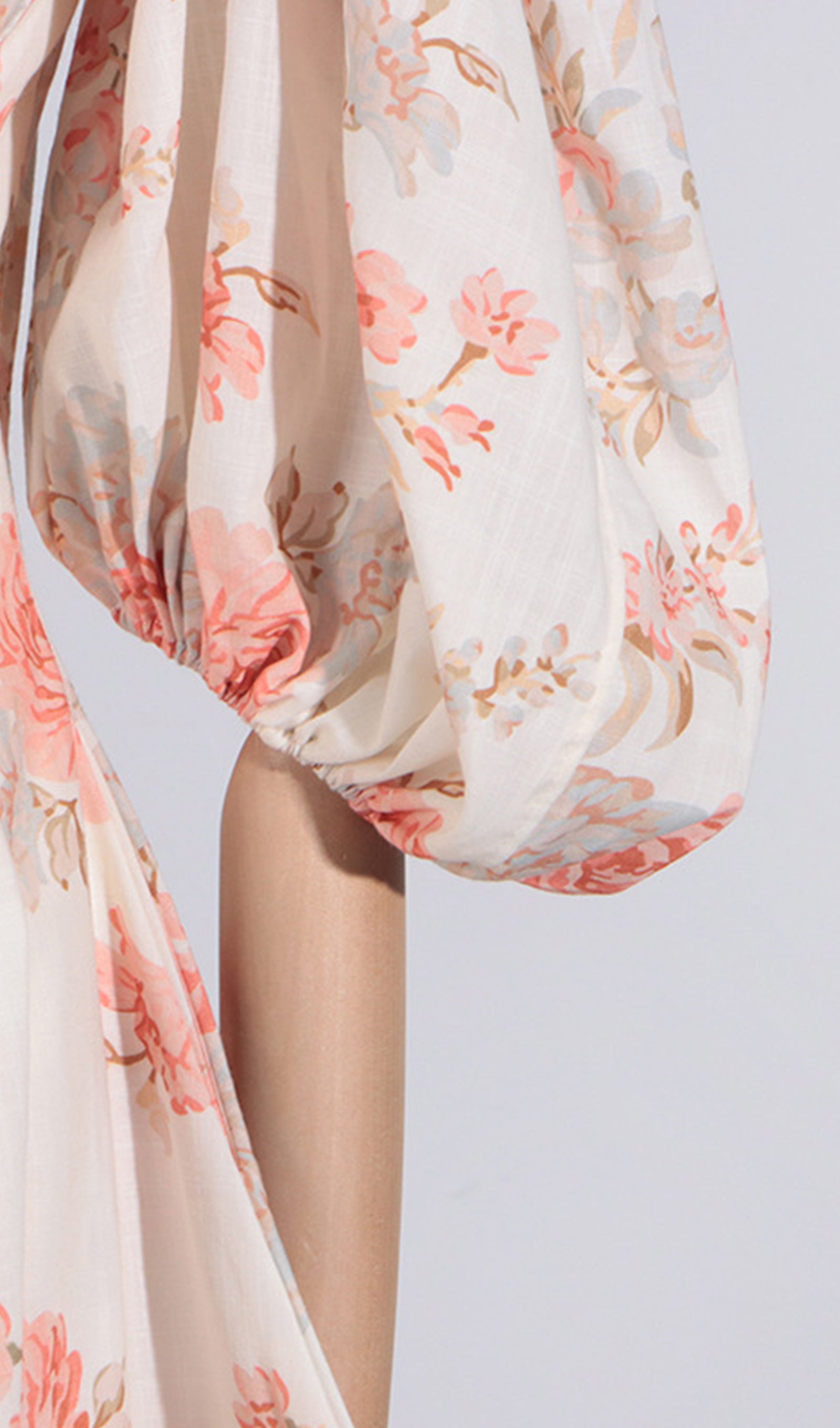 Puff Sleeve Mini Dress in Rose Pink