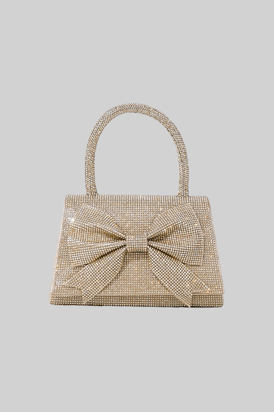 Clutch-Tasche mit goldenen Strasssteinen – mit glitzernden Verzierungen