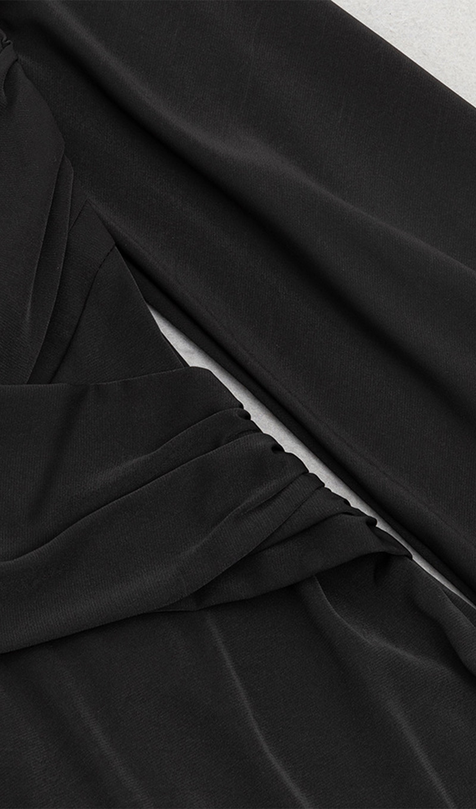Schwarzes Meerjungfrauen-Spitzenballkleid Midi