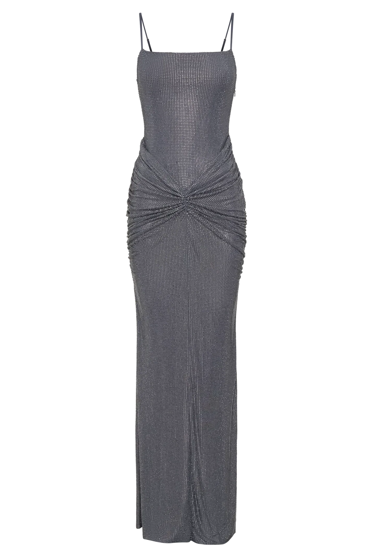 Diamond Patterned Maxi Dress - Gray 