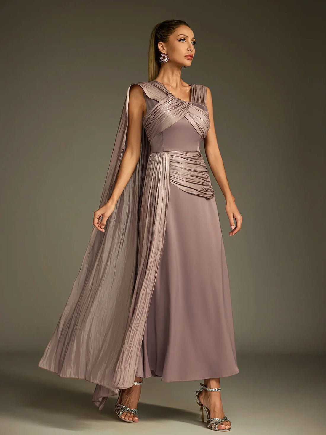 Athena Draped Goddess Maxikleid 