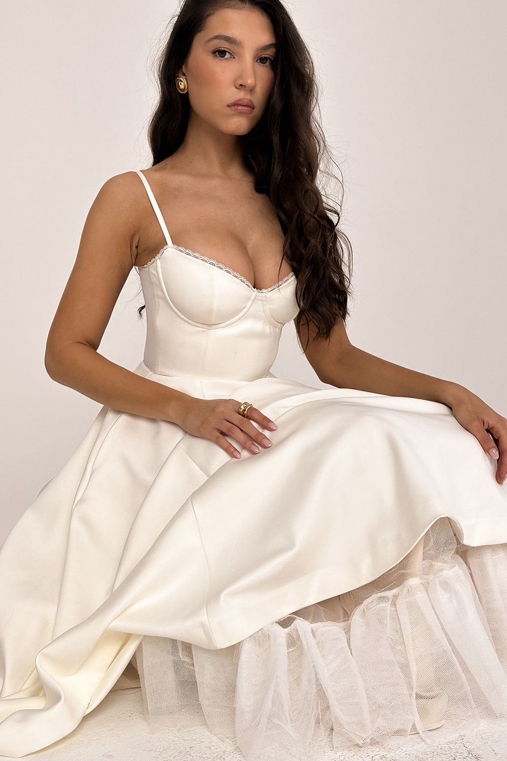 Mademoiselle Midikleid - Elfenbein 