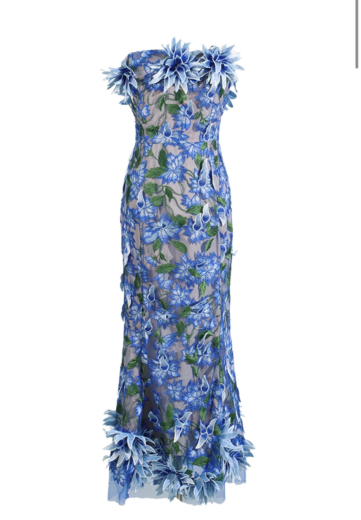Rosalia 3D-Midikleid aus floraler Spitze