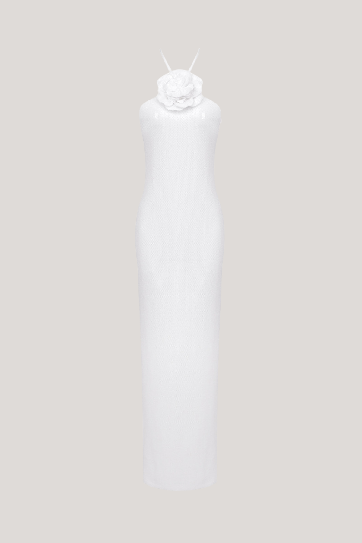 Aceline Payet Halter Yaka Bodycon Maksi Elbise