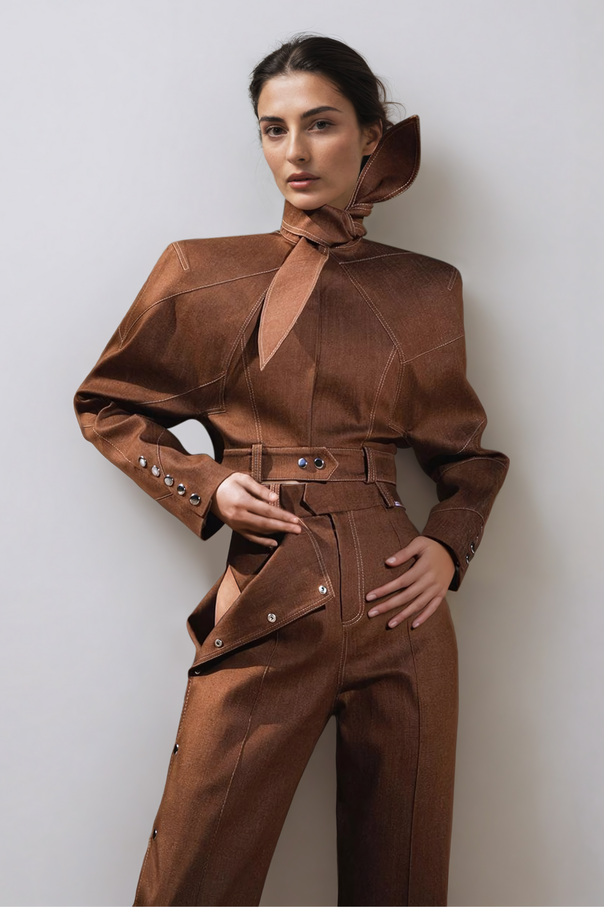 Adia Lace-up Trousers Set