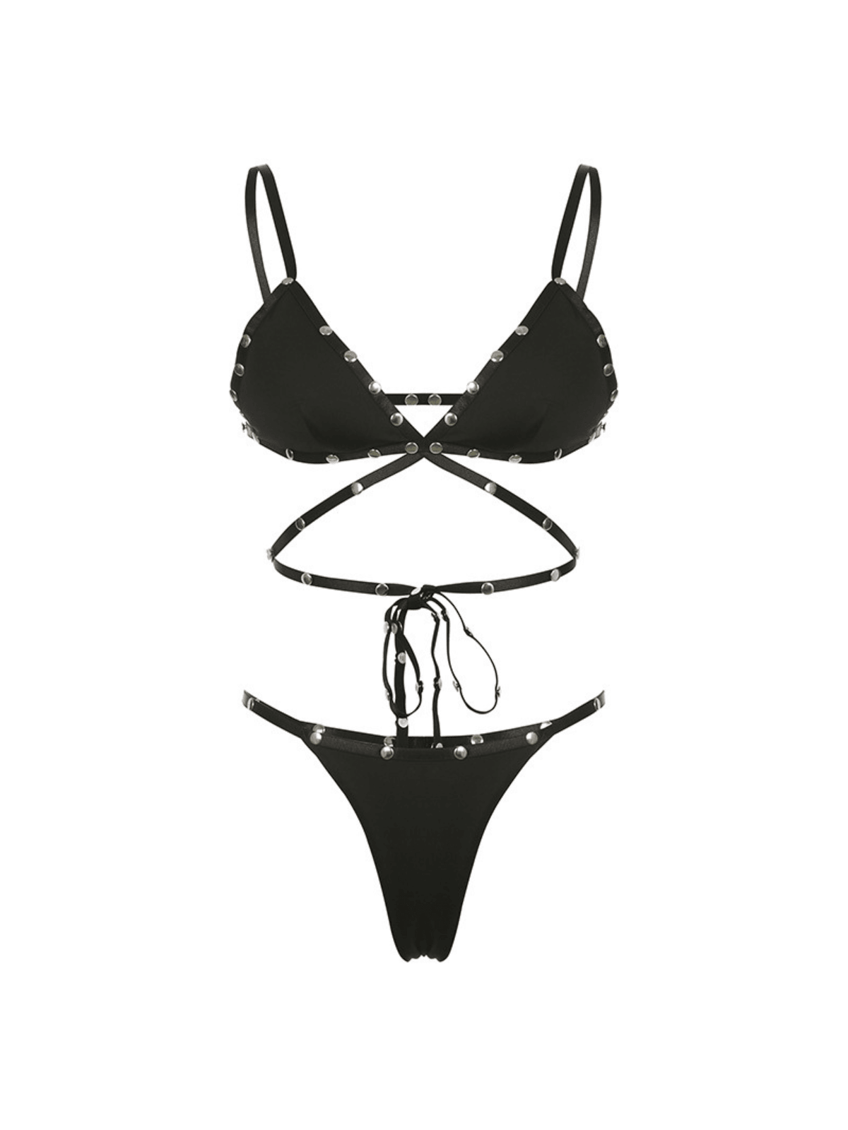 Alreem Bağcıklı Perçin Bikini İki Parçalı Takım