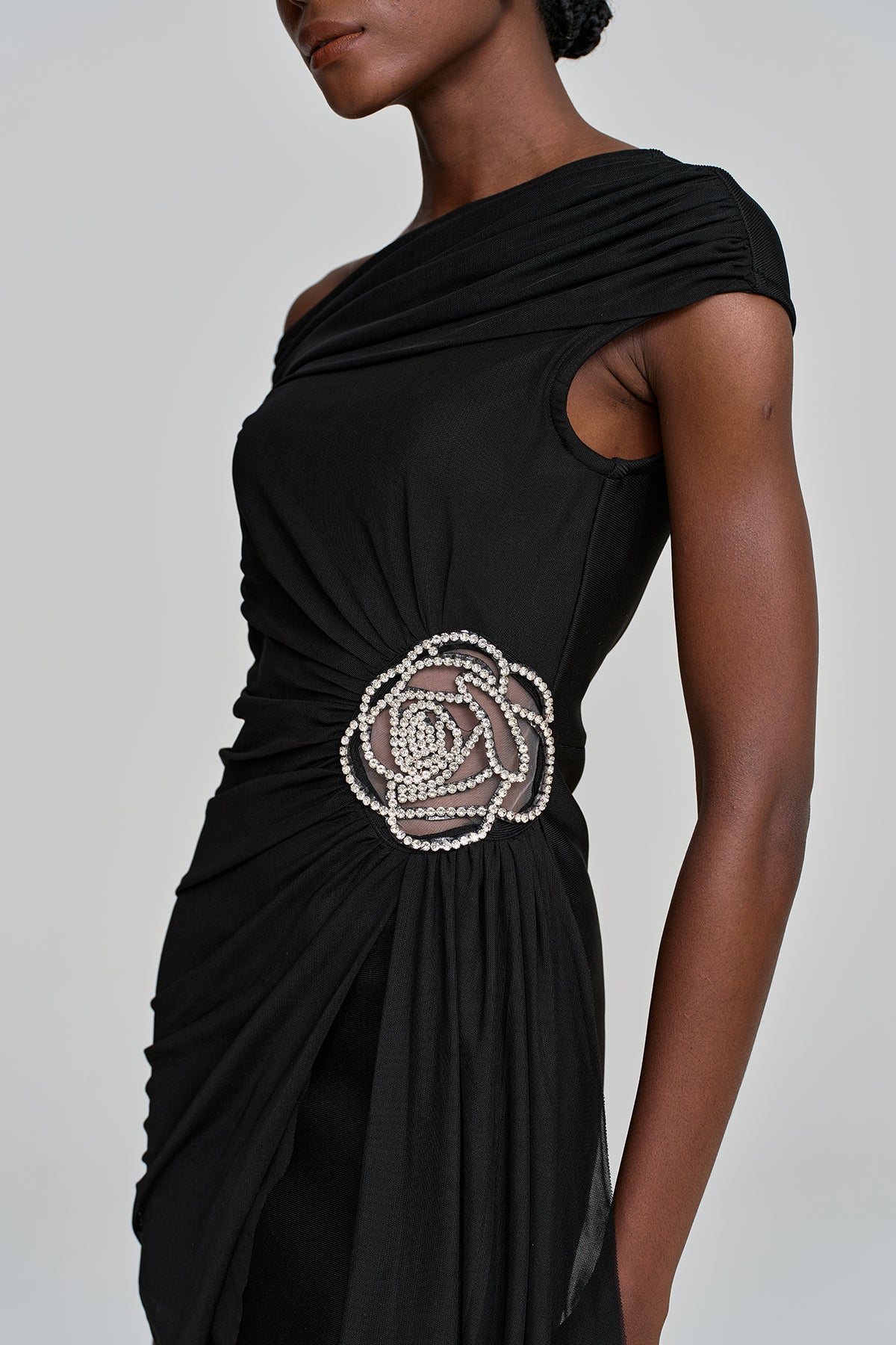 Alvina Ruch Asymmetrisches Minikleid mit Blumenmuster
