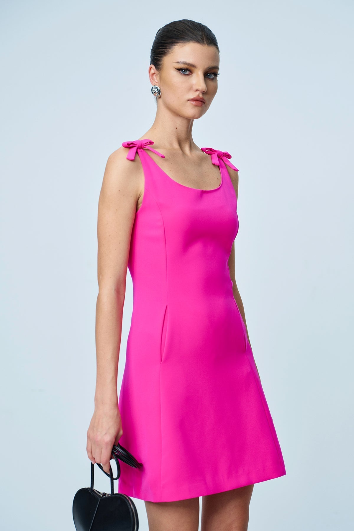 Amaziah Sleeveless Mini Dress with Bow