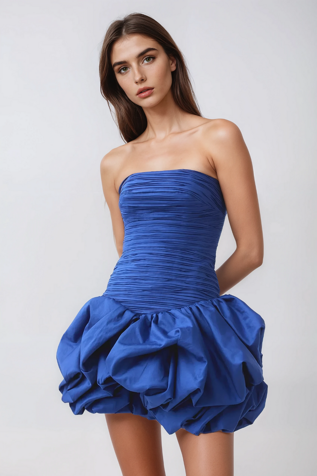Amerigo Ruch Strapless Mini Dress Blue
