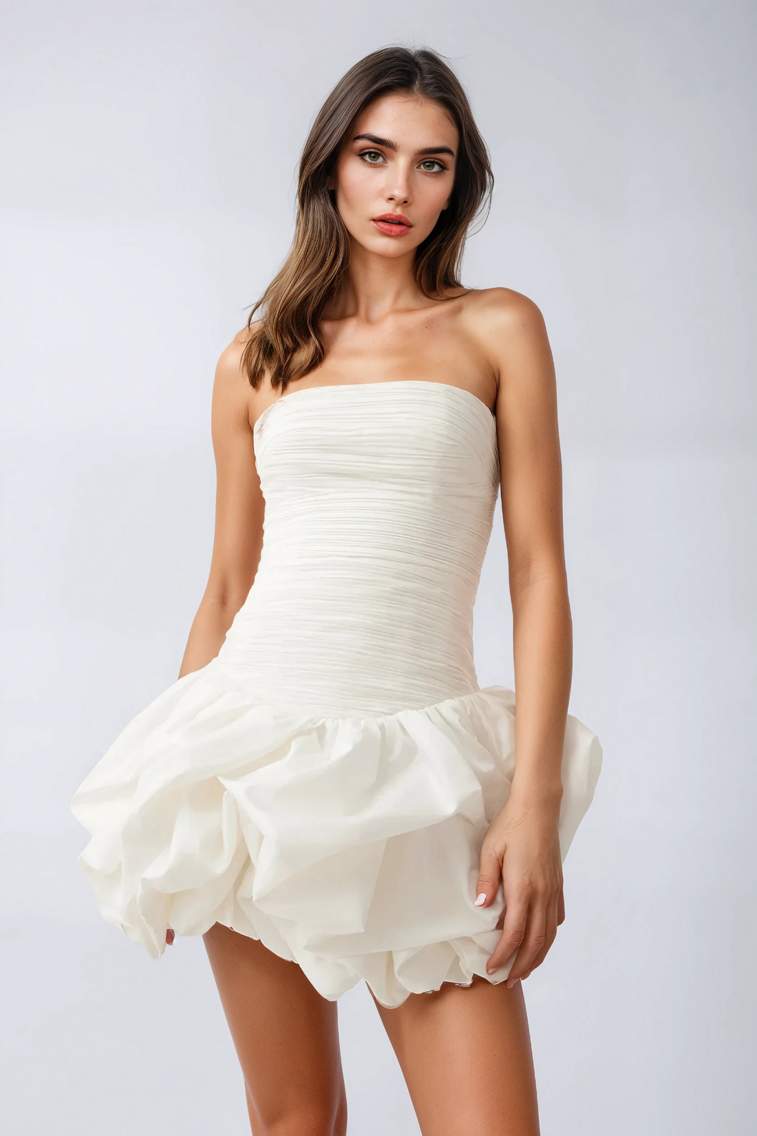 Amerigo Ruch Strapless Mini Dress White