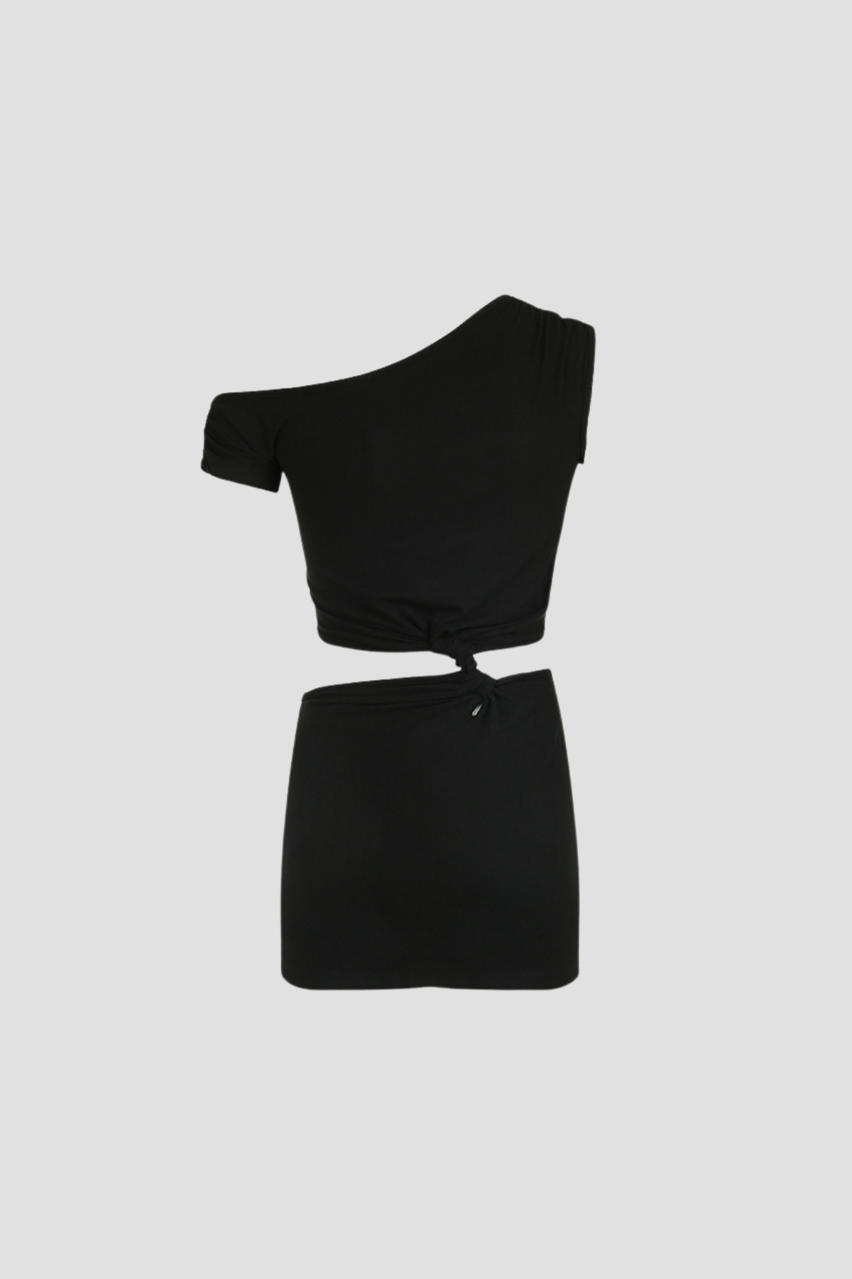 Anana Minikleid mit einseitiger Schulterpartie, Twist-Ausschnitt