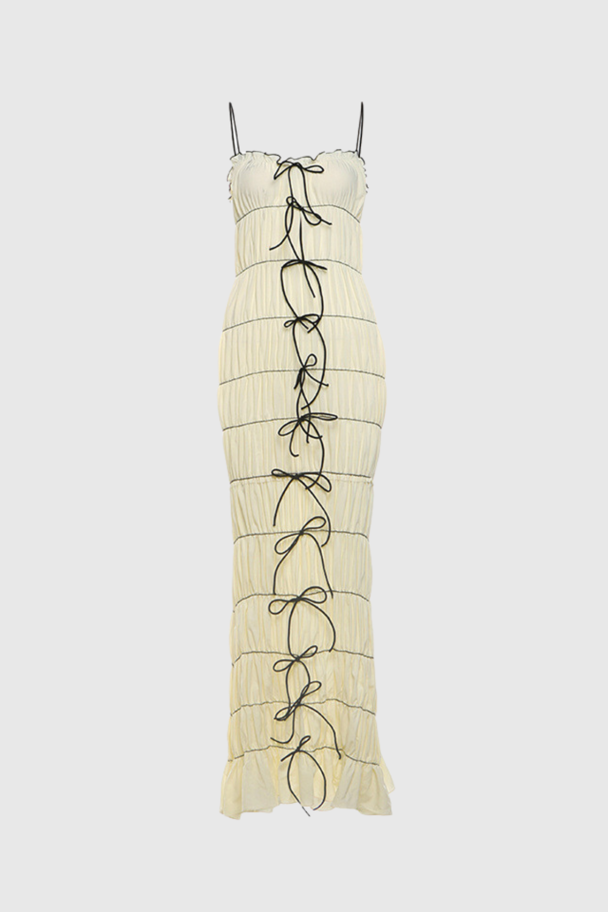 Ananke Ruch Bowknot Spaghetti Maxi Dress