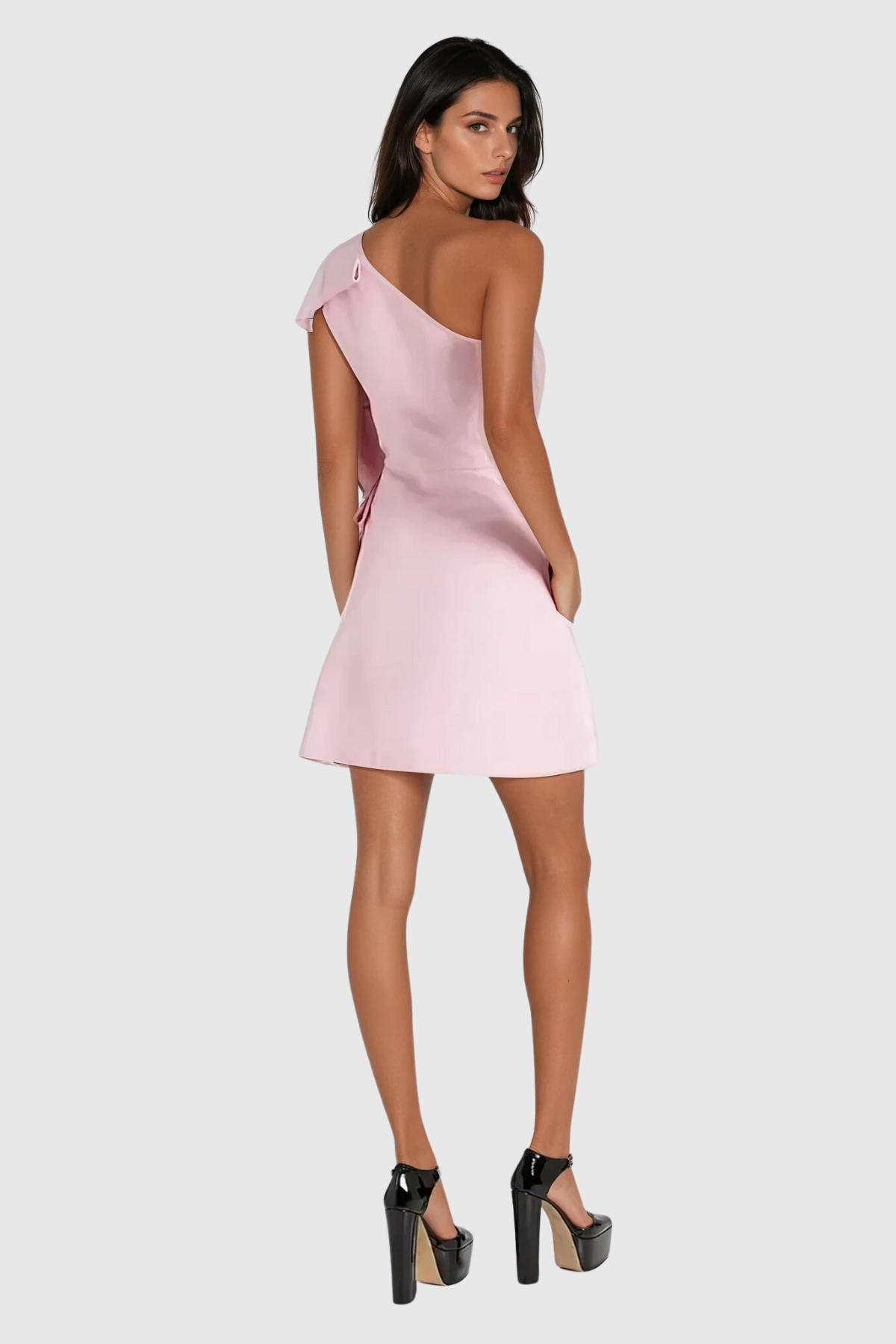 Aneska Minikleid mit einem Träger und Schleife
