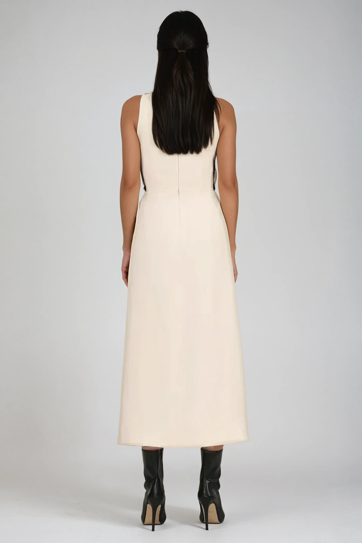 Annica Ärmelloses Maxikleid mit Cut-out-Stickerei