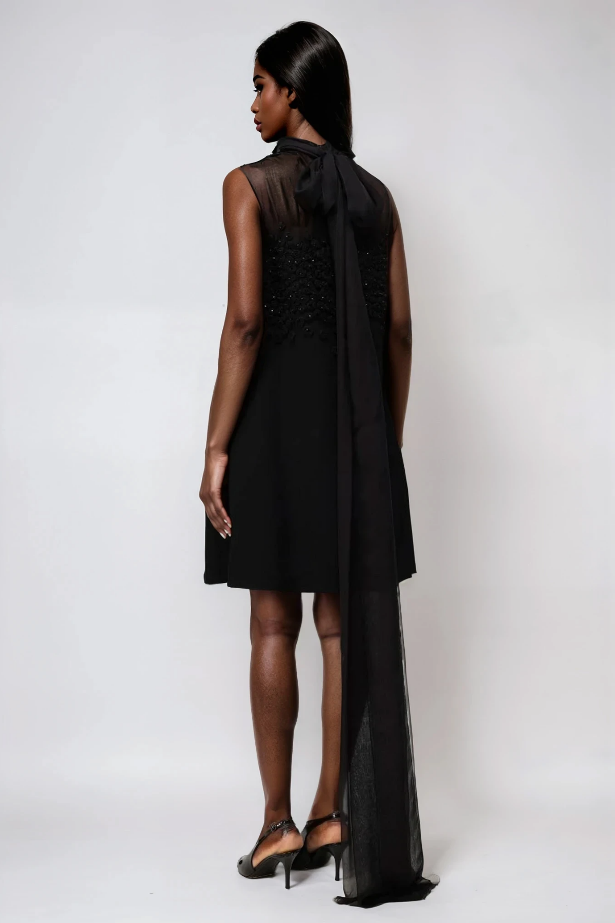 Anona Floral Knitted Lace Mini Dress