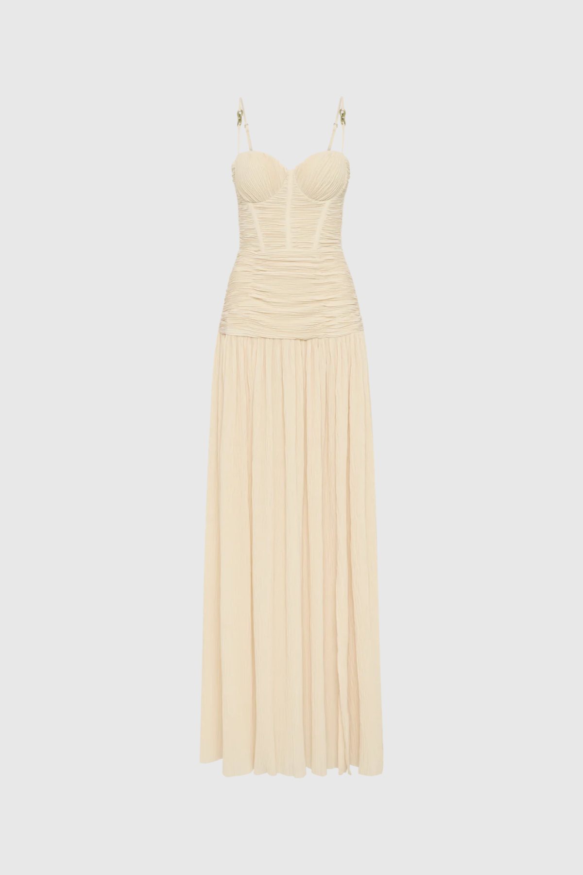 Anstey Ruch Divided Spaghetti Maxikleid Aprikose