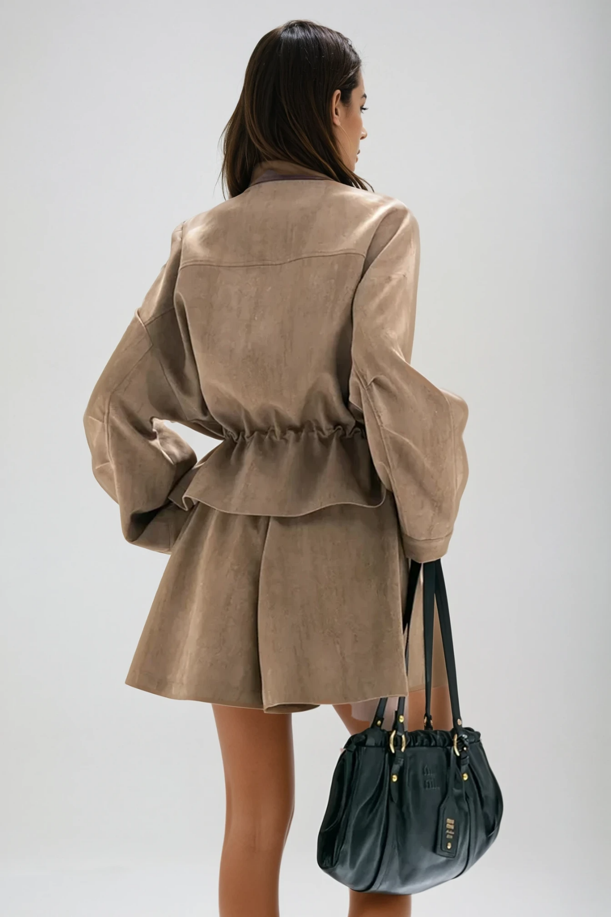Aravinda Shorts-Set mit Rüschen und Schnürung