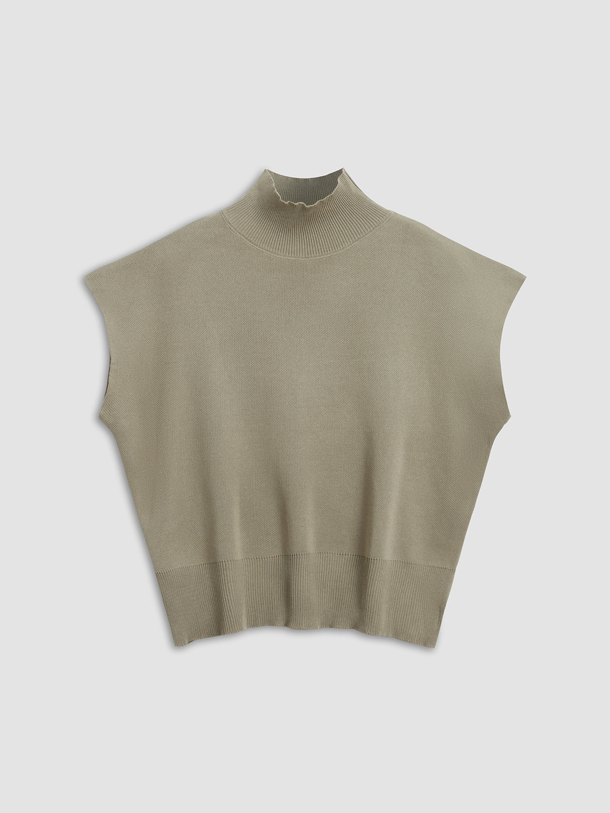 Bequeme, einfarbige Strickweste
