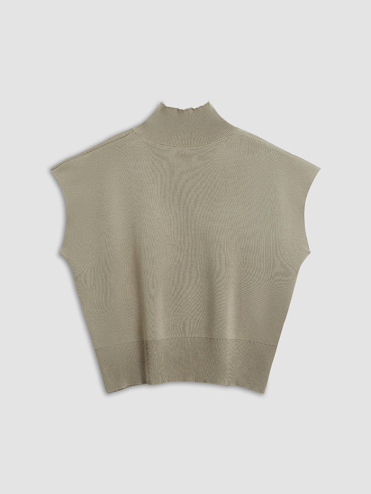 Bequeme, einfarbige Strickweste