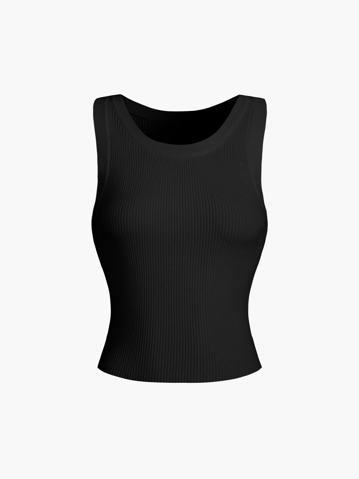 Schlichte Rippstrickweste