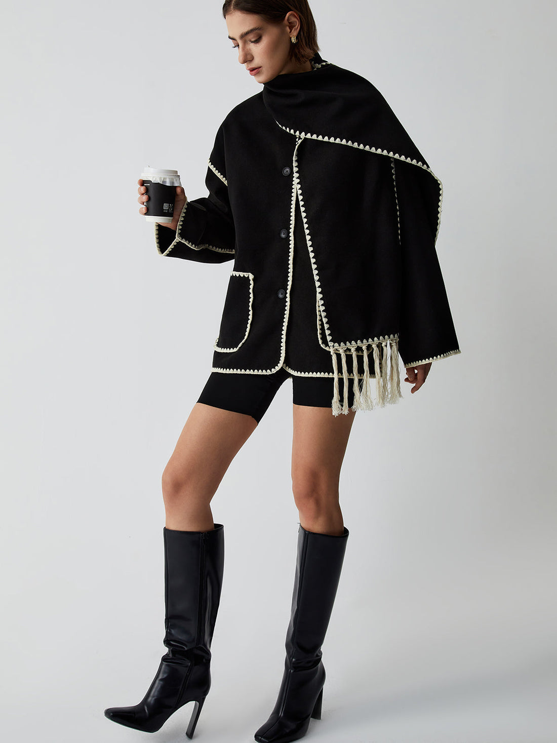Contrast Cut Jacket