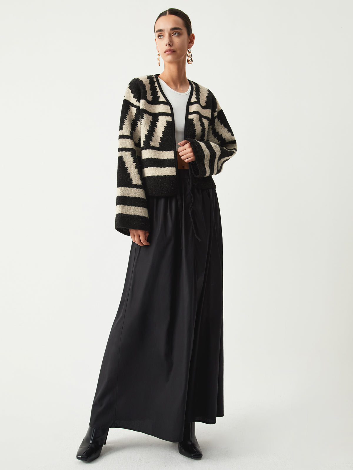 Geometric Pattern Kimono Cardigan