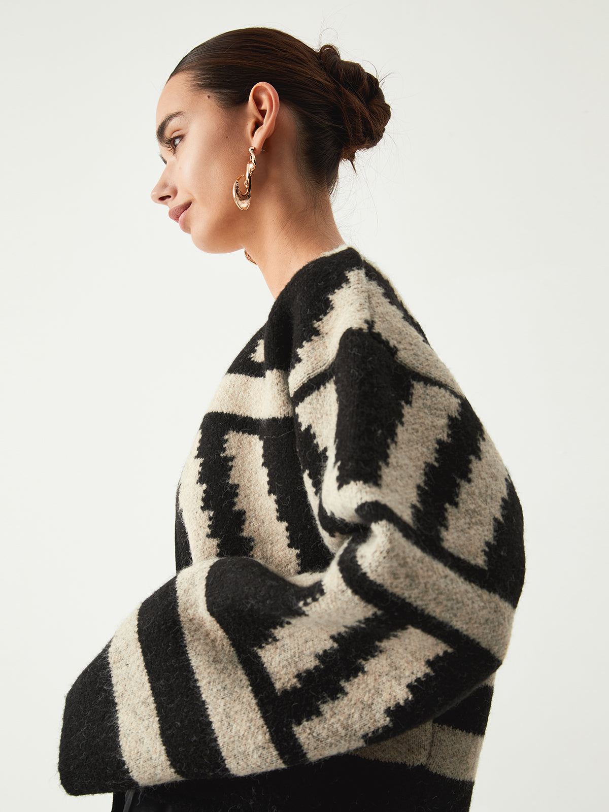 Geometric Pattern Kimono Cardigan