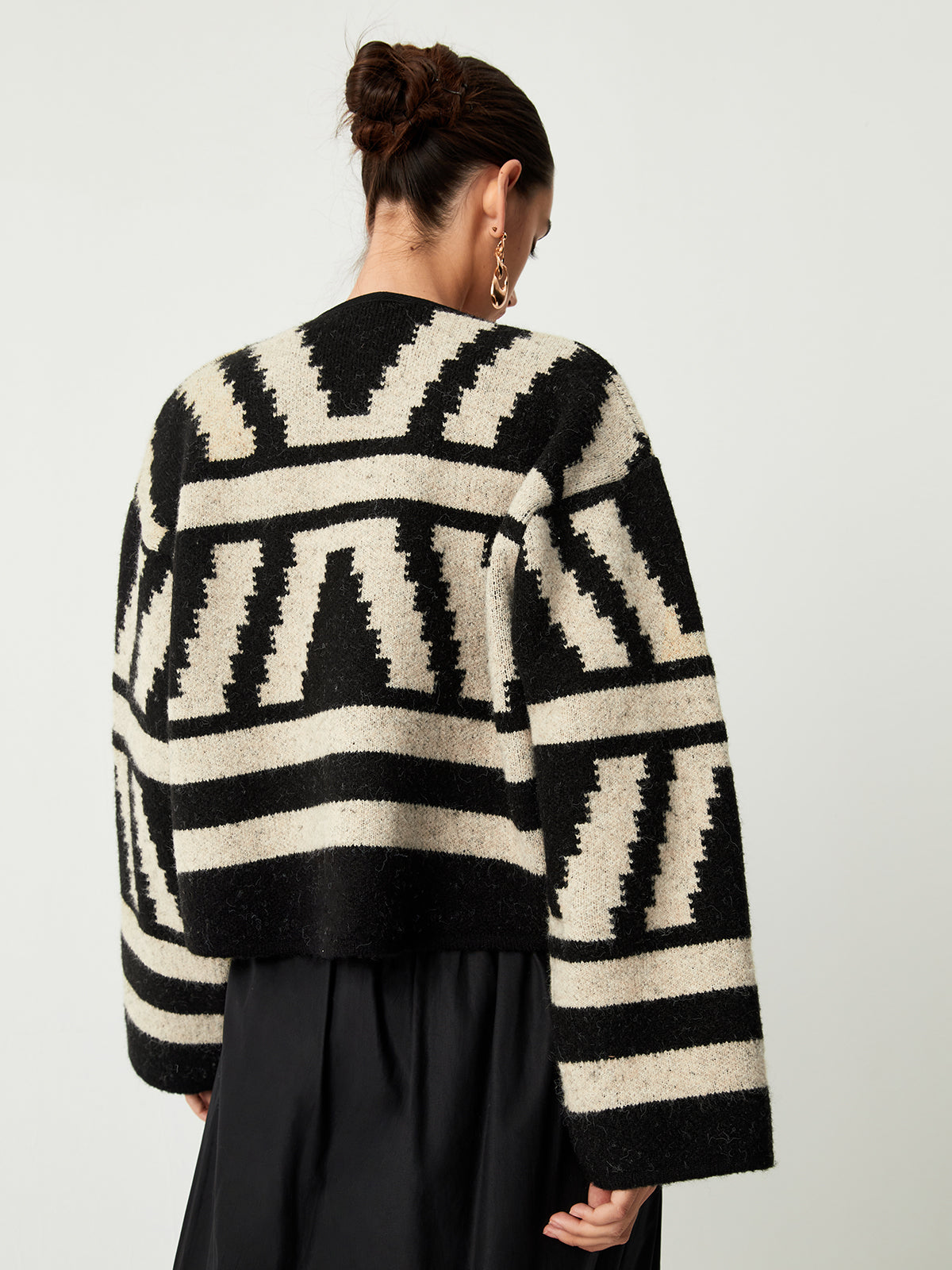 Geometric Pattern Kimono Cardigan