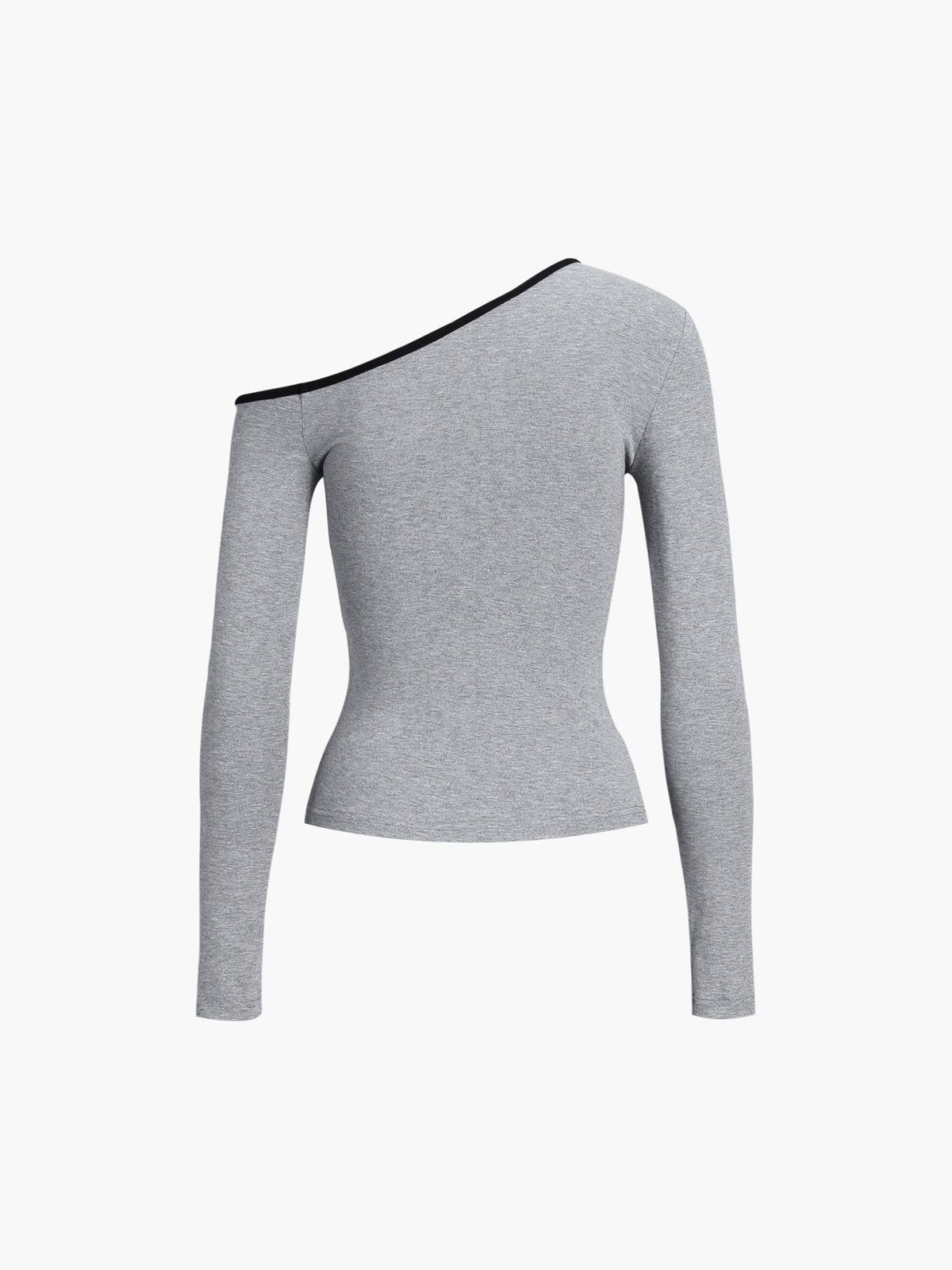 Kontrastfarbene One-Shoulder-Bluse
