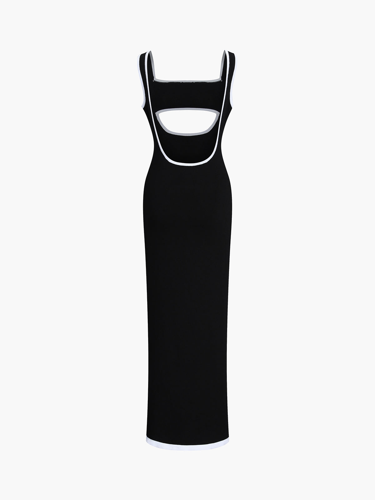 Contrast Cut Maxi Knit Dress