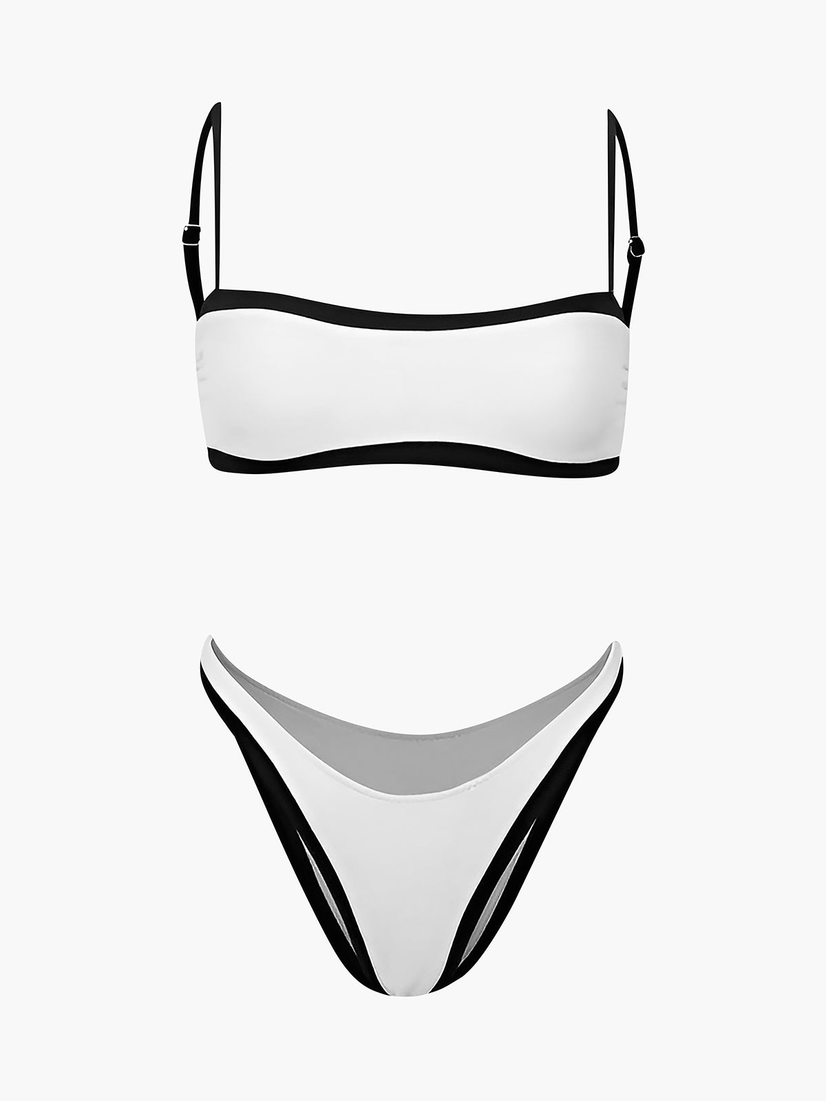 Bikini-Set mit kontrastierenden Bindebändern
