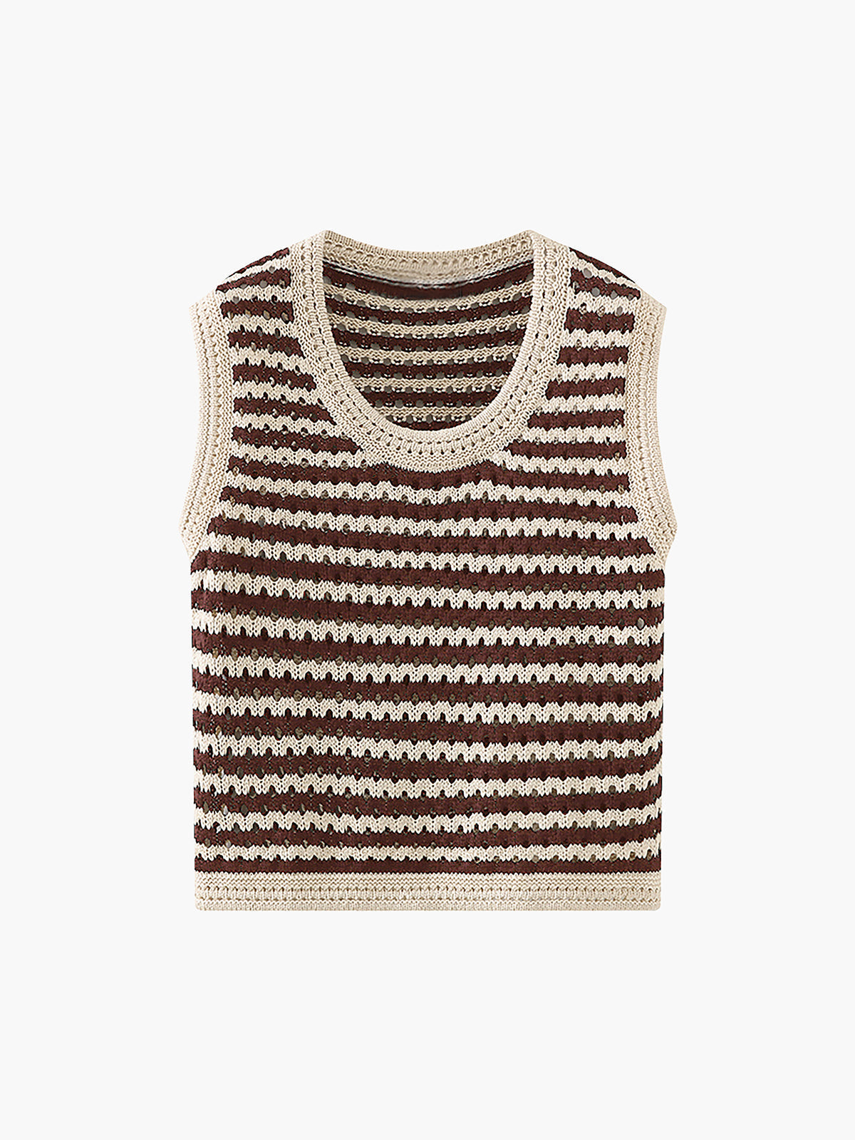 Stylish Striped Crochet Sweater Vest