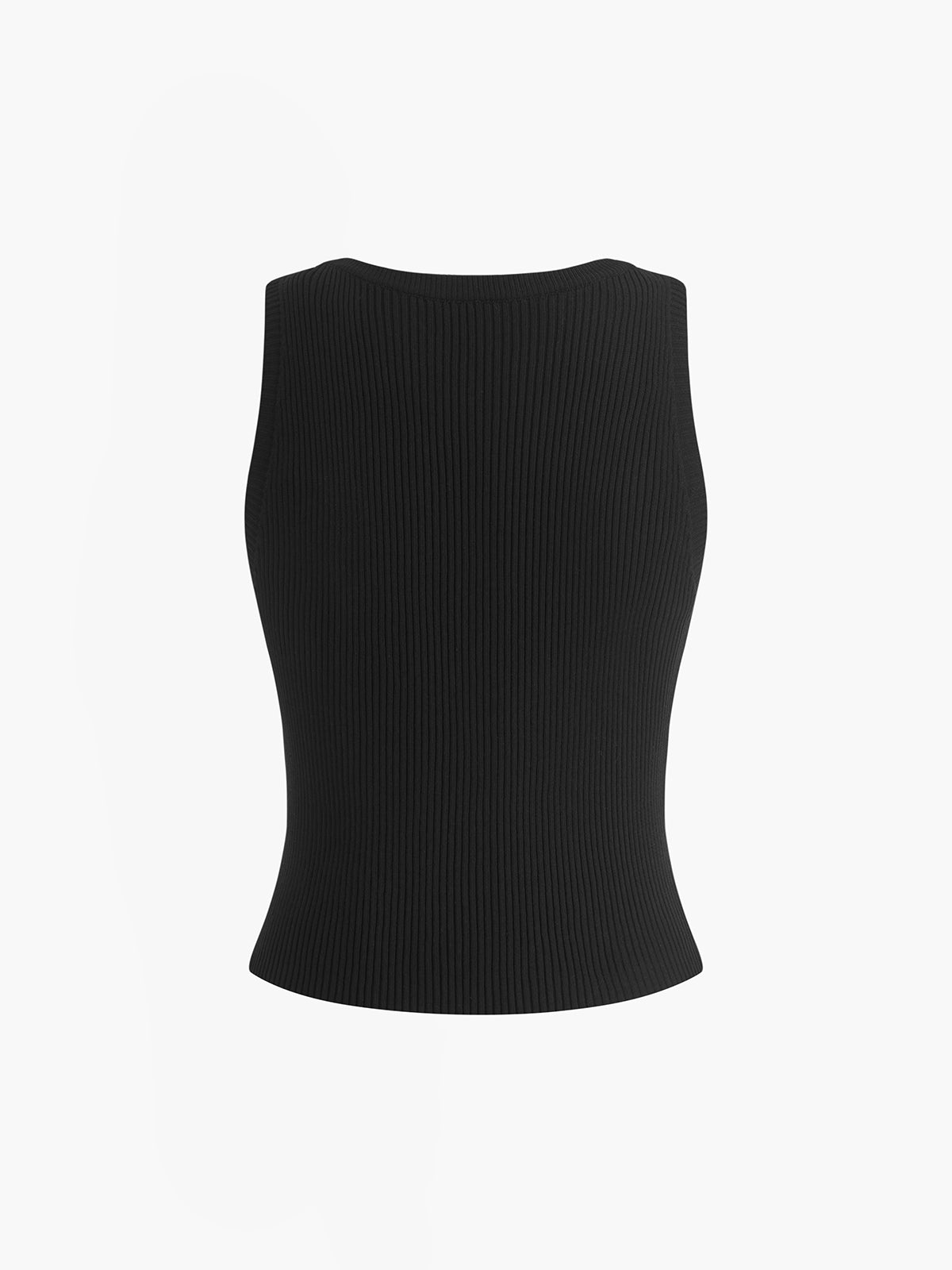 Schmale Strickweste mit Kontrastbesatz