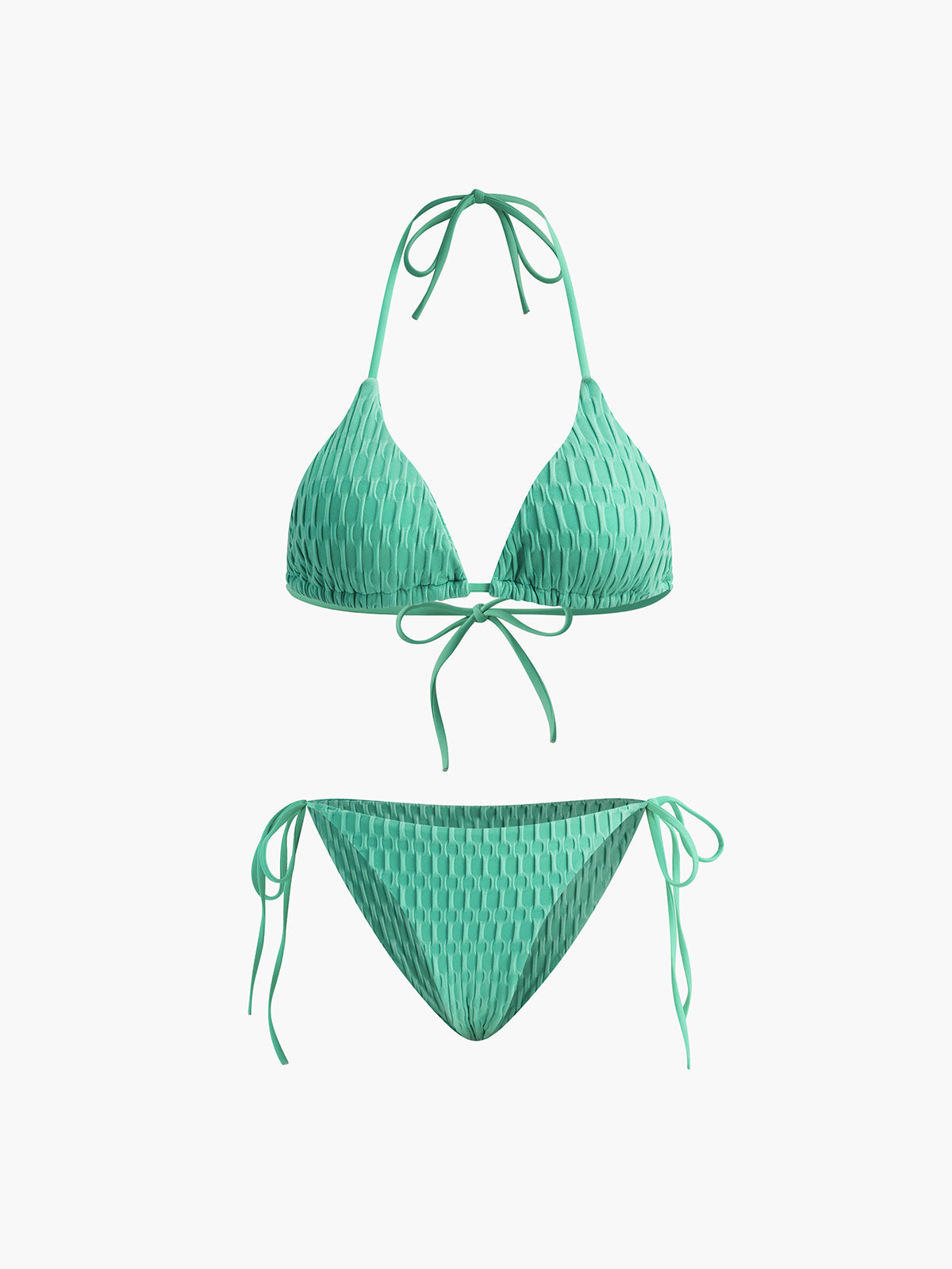 Schlichtes Neckholder-Bikini-Set