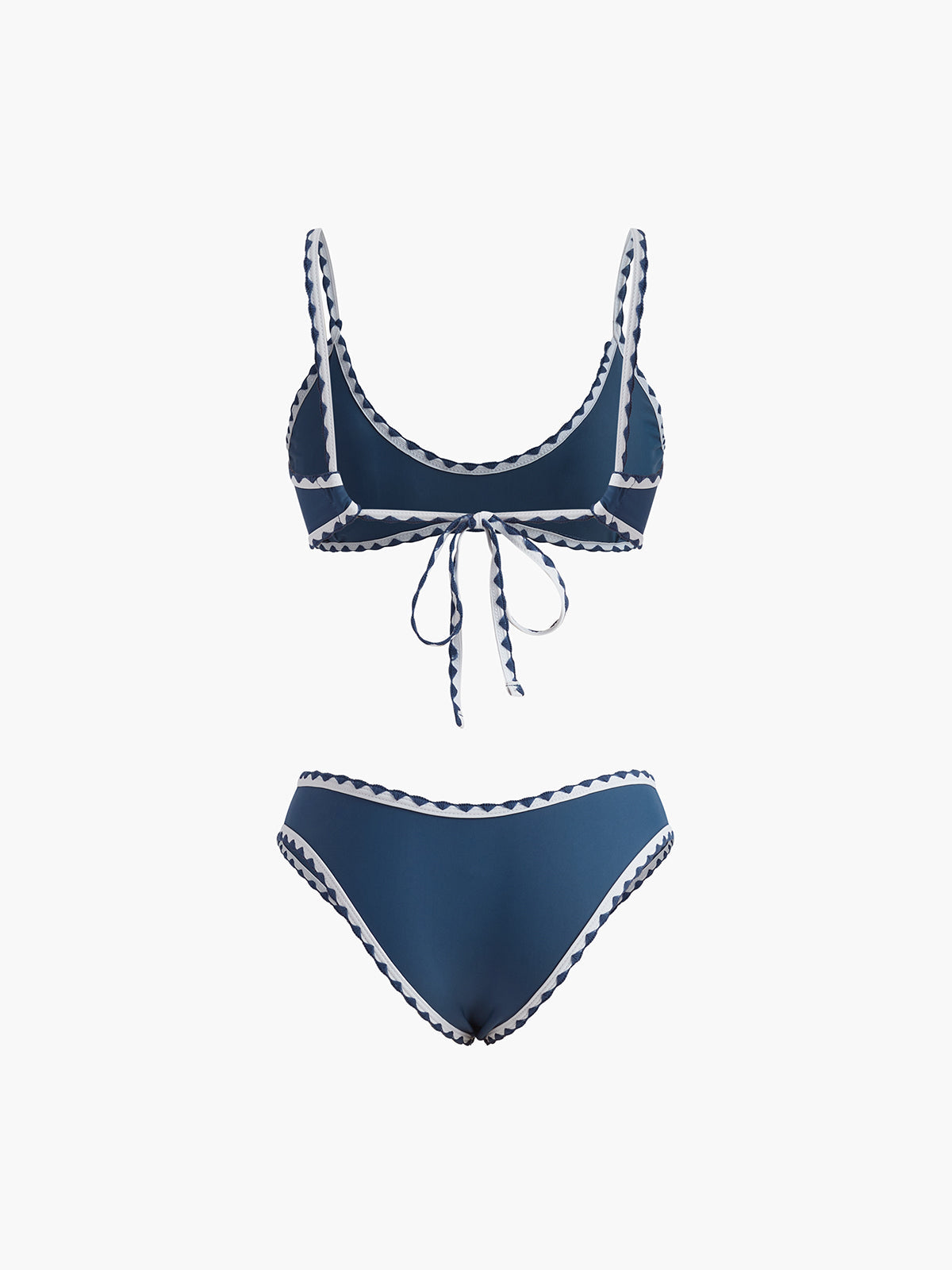 Bikini-Set mit kontrastierendem Schnitt und Knoten