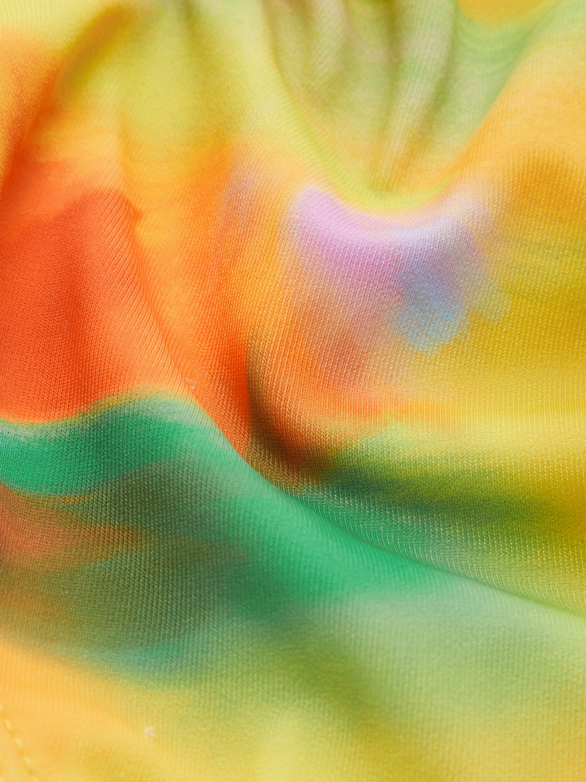 Cut Metal Print One-Piece Swimsuit