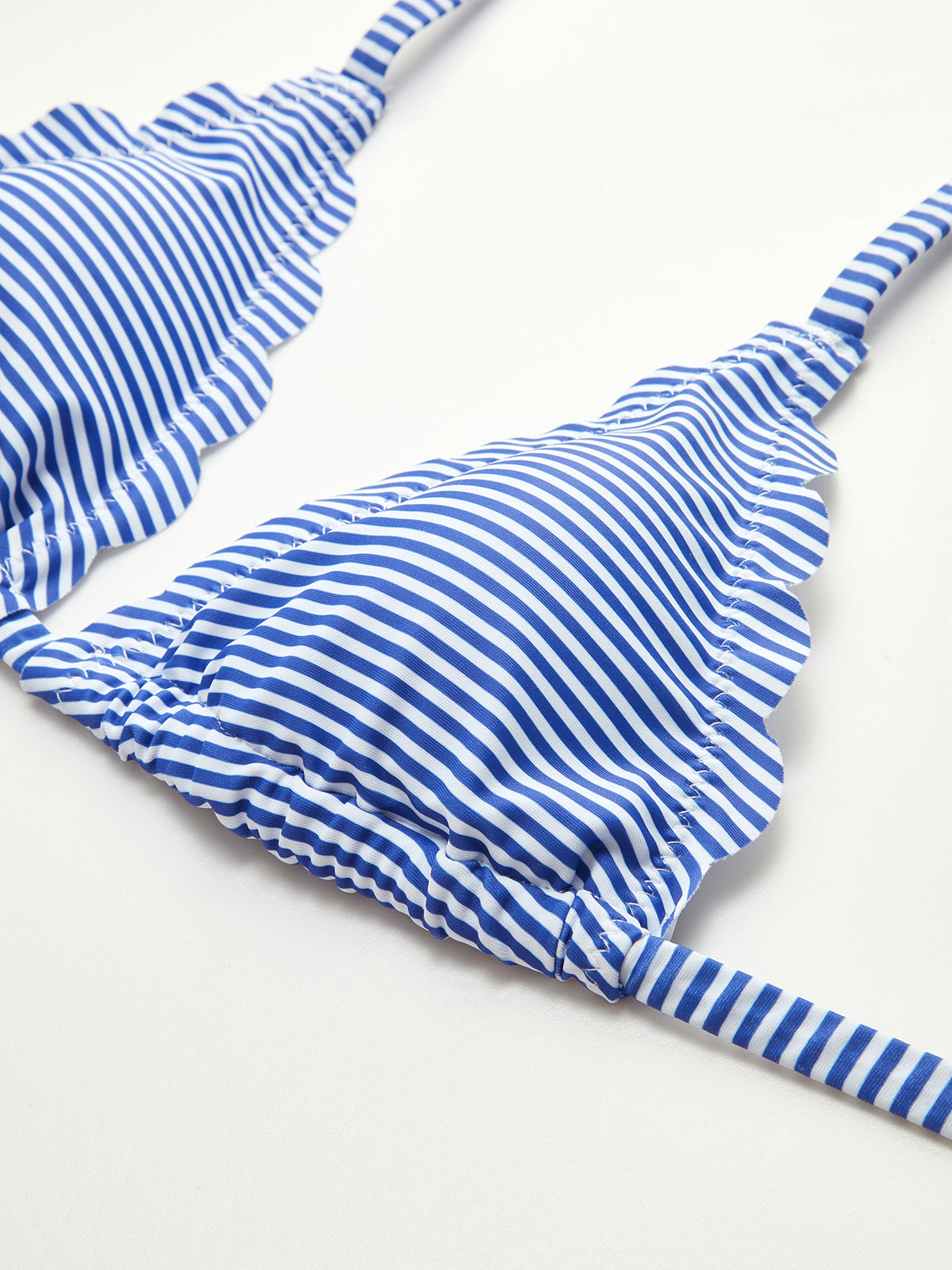 Halter Stripe Bikini Set with Removable Pads