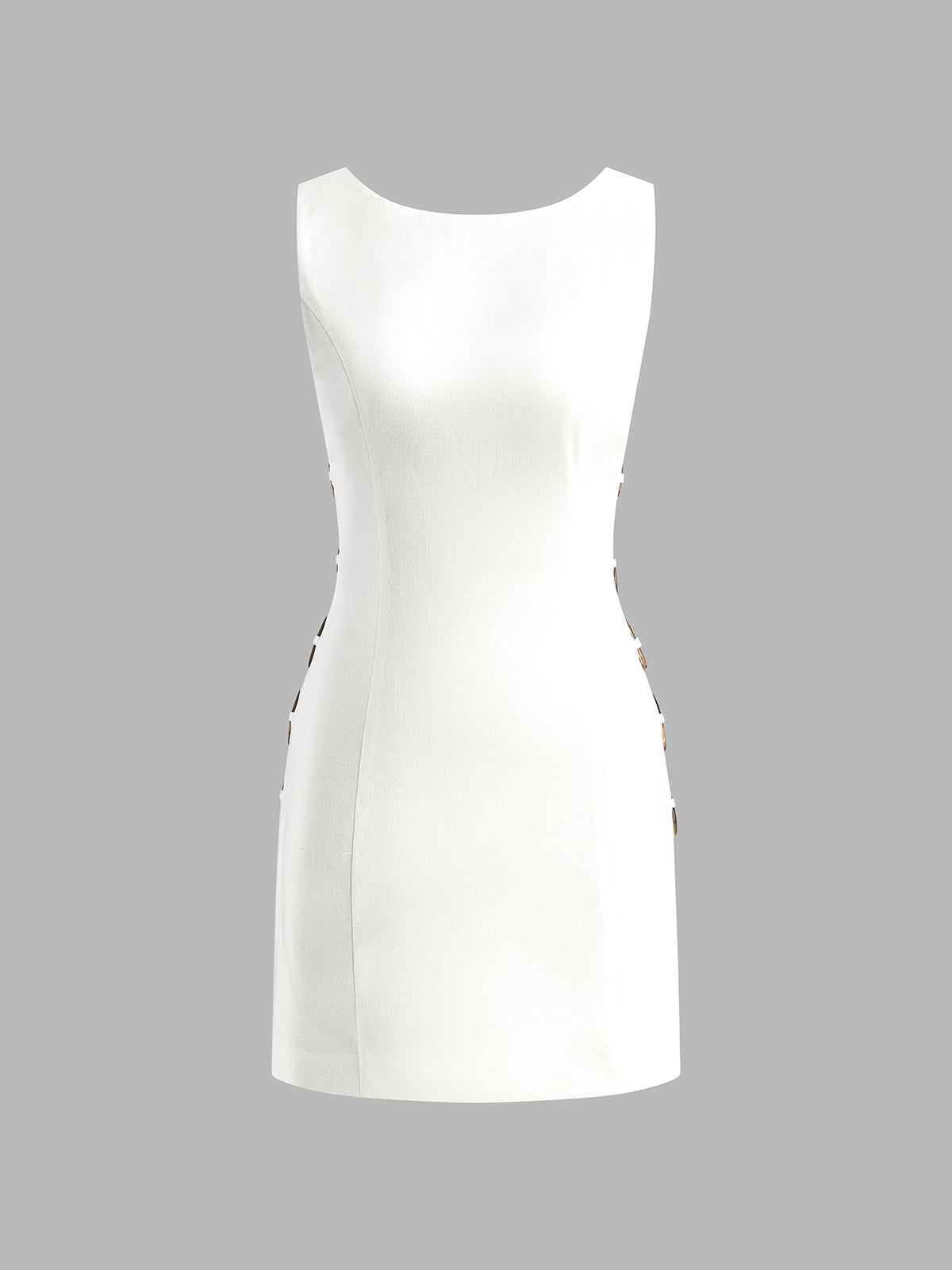 O-Ring Cut Sleeveless Mini Dress 
