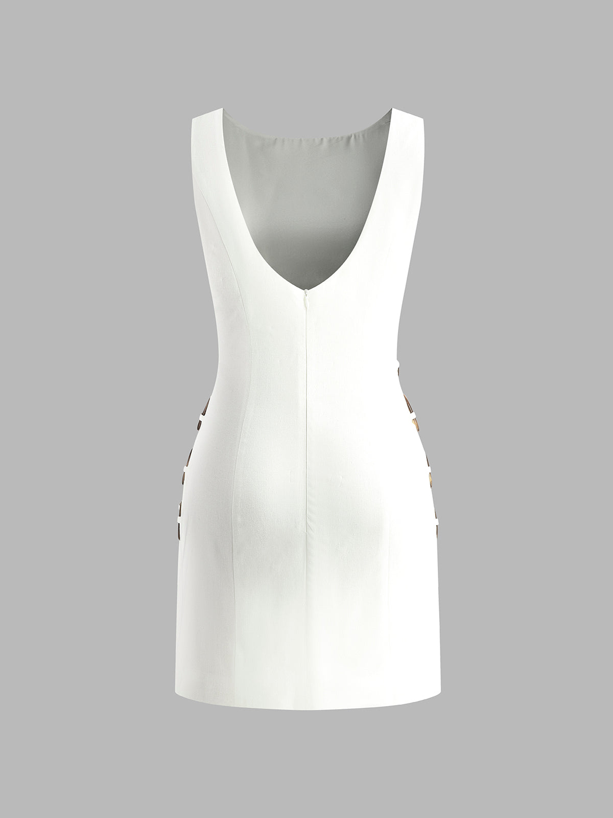 O-Ring Cut Sleeveless Mini Dress 