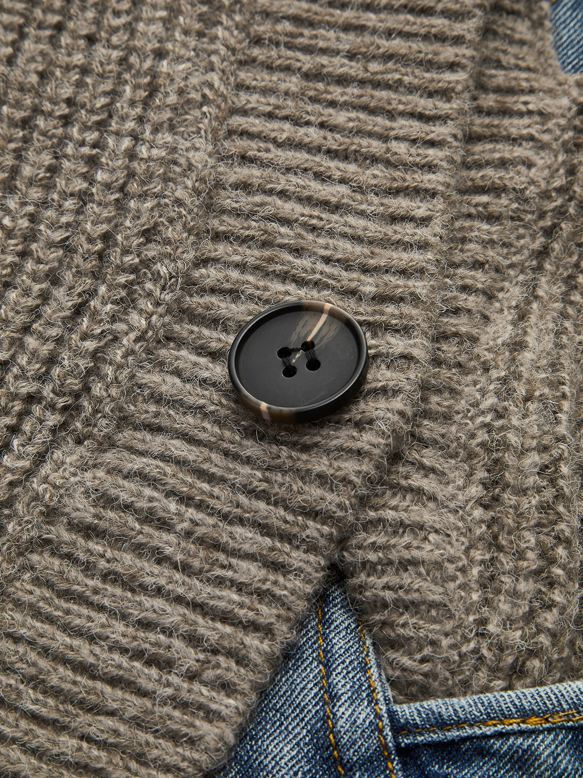 Asymmetric Patchwork Pocket Cardigan