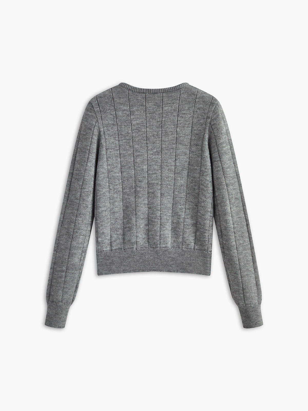 Round Neck Buttoned Soft Cardigan