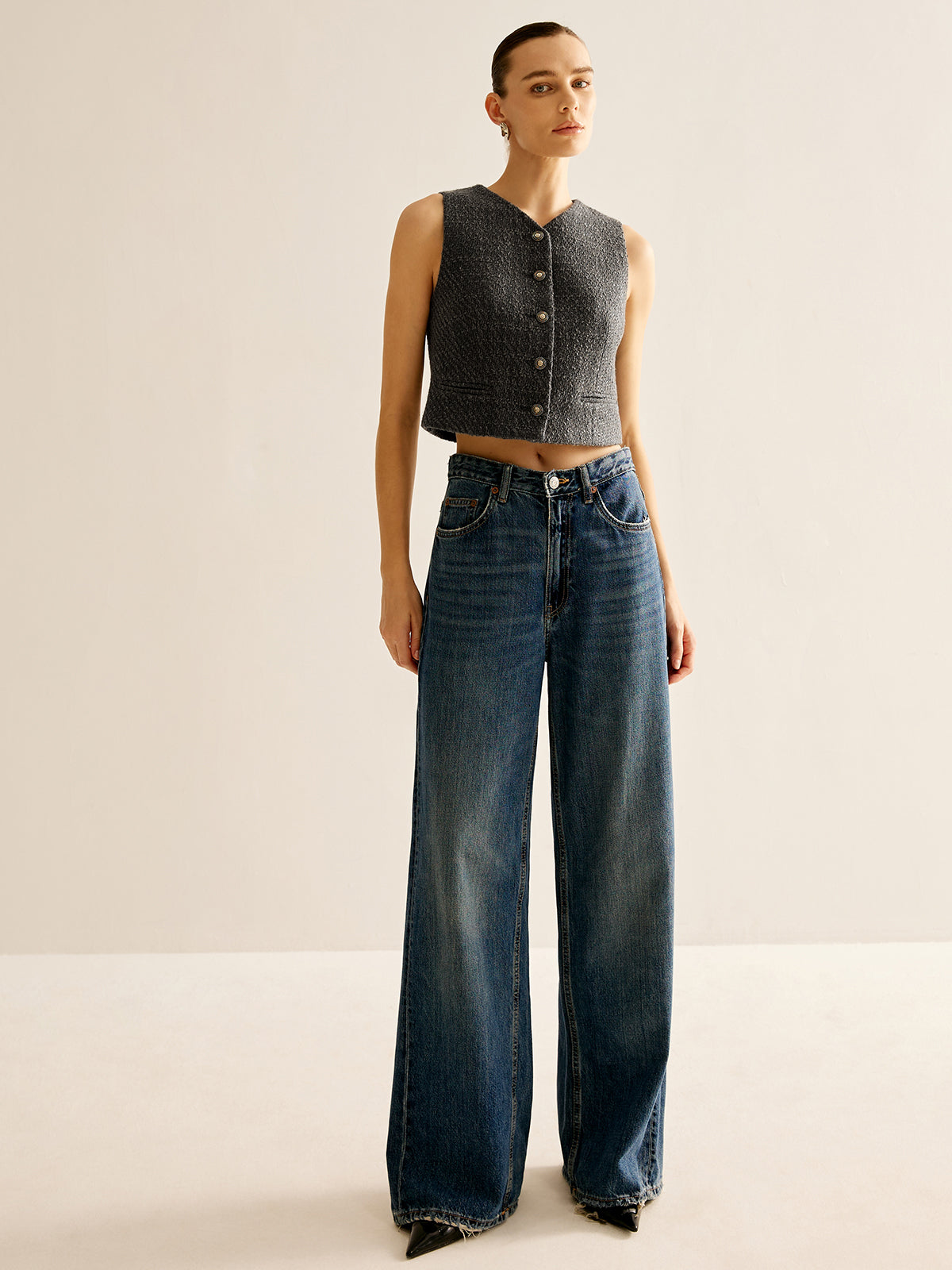 Vintage Tweed Breast Vest
