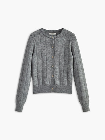 Round Neck Buttoned Soft Cardigan
