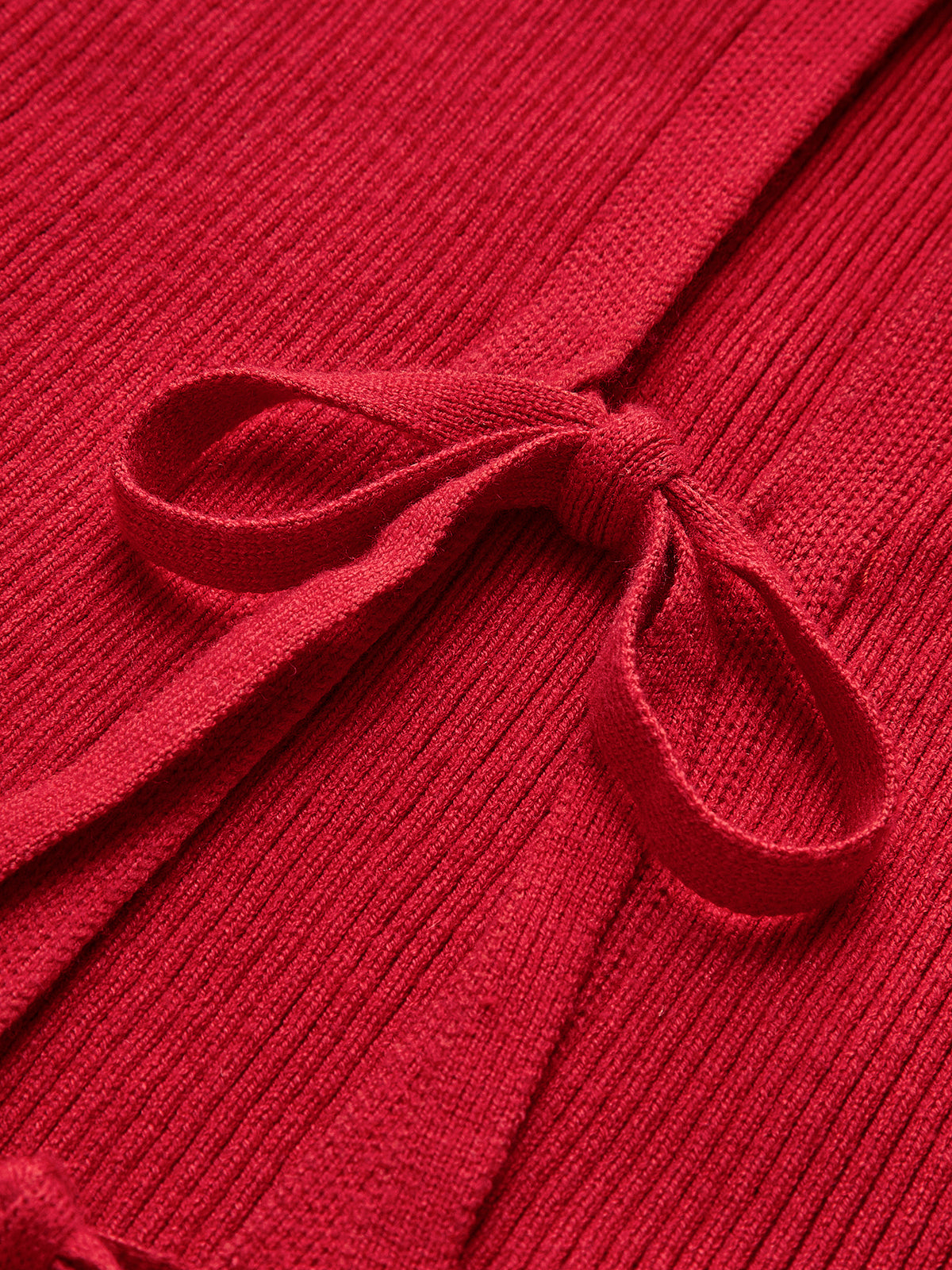 Strickweste mit geripptem Bindekragen