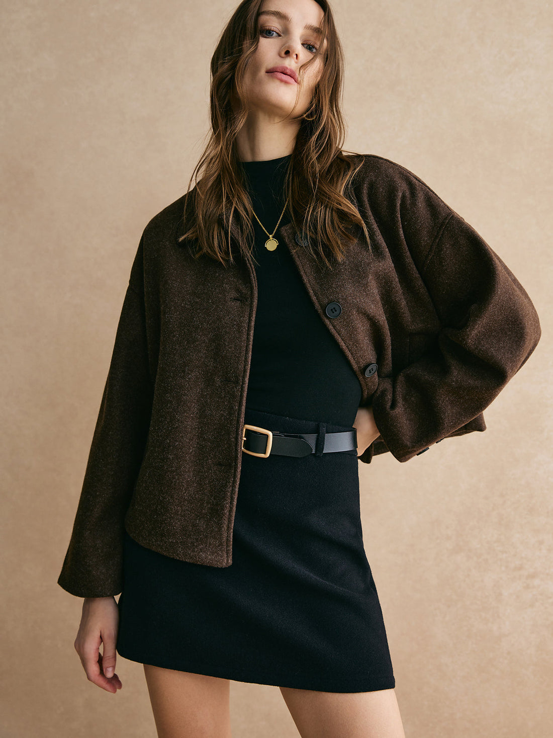 Tweed Button-Down Jacket