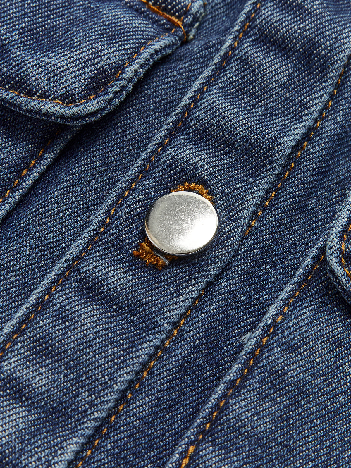 Jeansweste mit Taschen und offenem Kragen