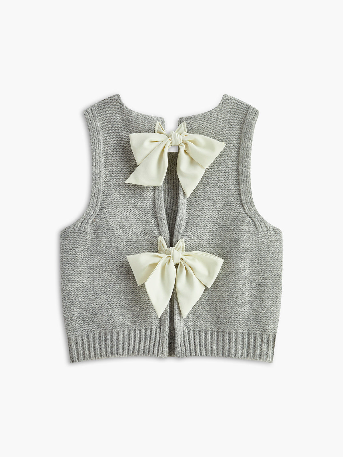 Strickweste mit Schleifendetail vorne